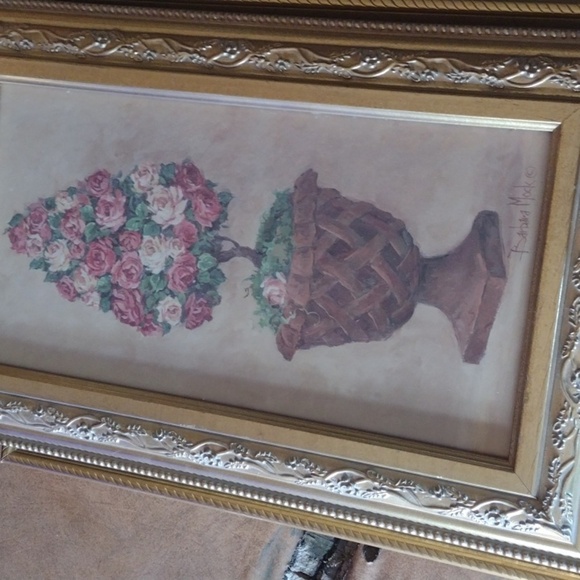 Floral Topiary Framed Art NWT - Picture 2 of 4